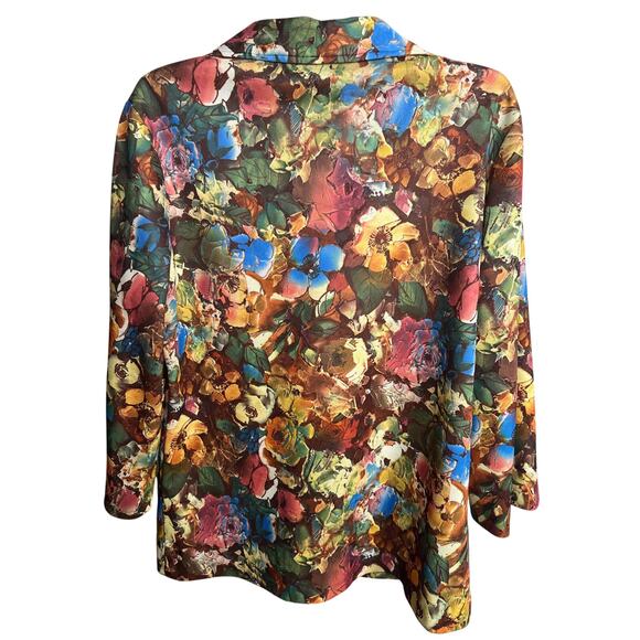 1960's John Abbott Floral AOP Pullover Women's Sweater Long Sleeve - Picture 2 of 6